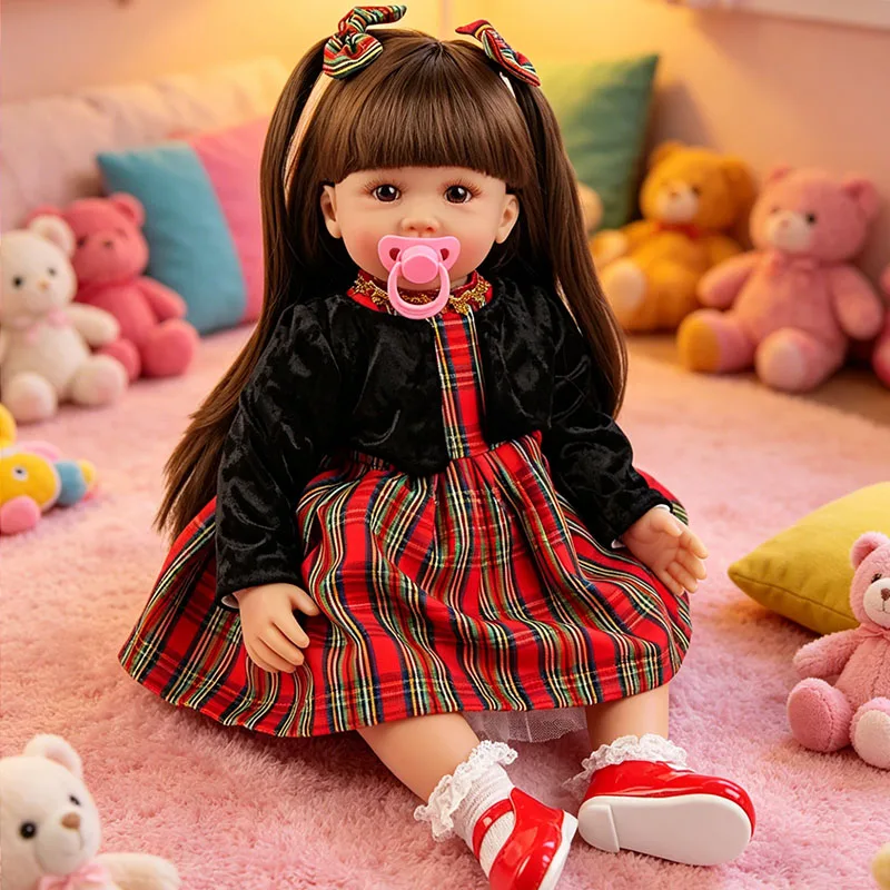 Muñecas Bebé Reborn Realistas de 24 Pulgadas (60 cm), Bebé que Parece Real, Muñeca de Vinilo de Silicona Suave, Regalo de Cumpleaños para Niña Pequeña