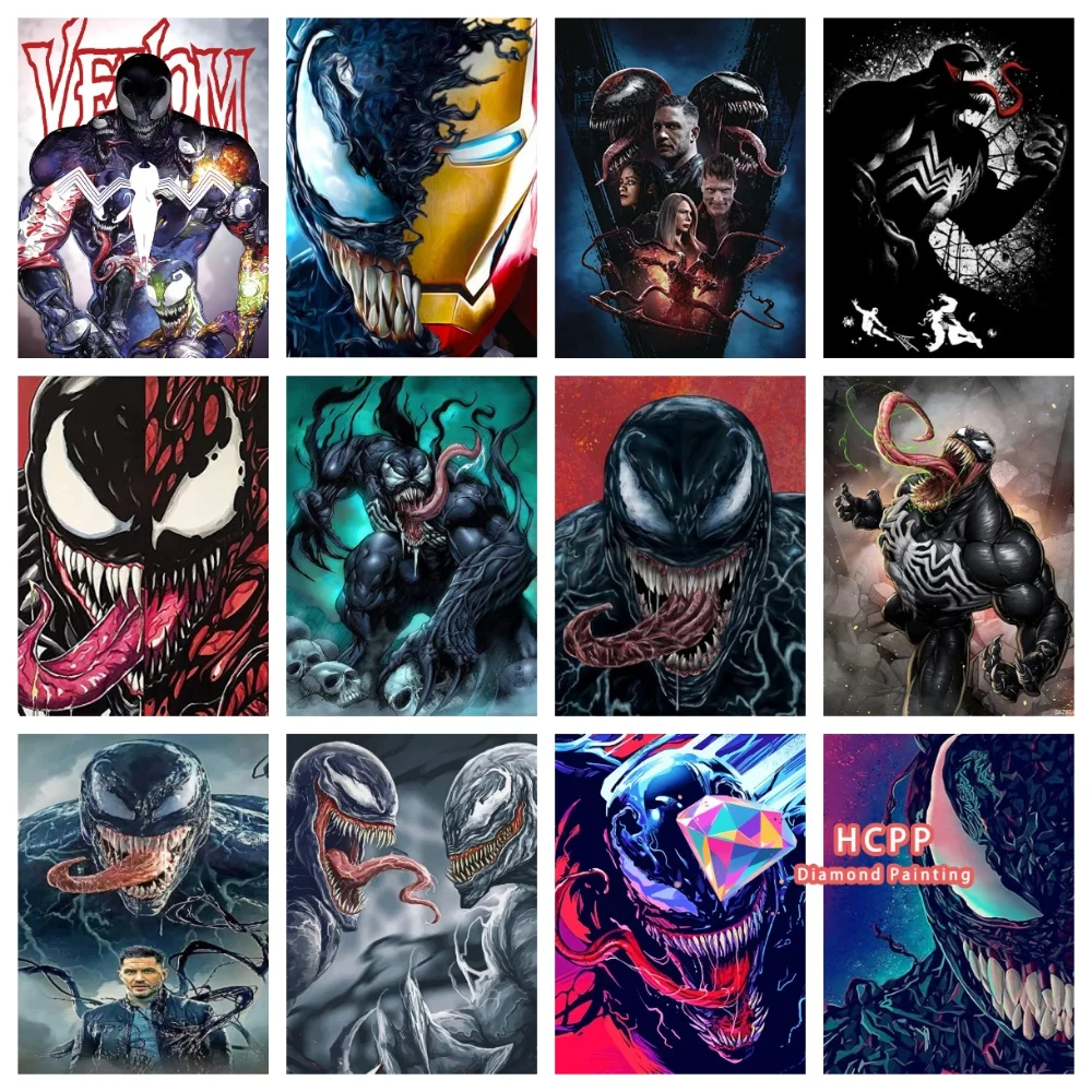 

Набор для алмазной вышивки «Веном»: квадратные и круглые стразы, 5D DIY, мозаика с супергероями, ручная работа, уникальный изысканный подарок, декор для дома