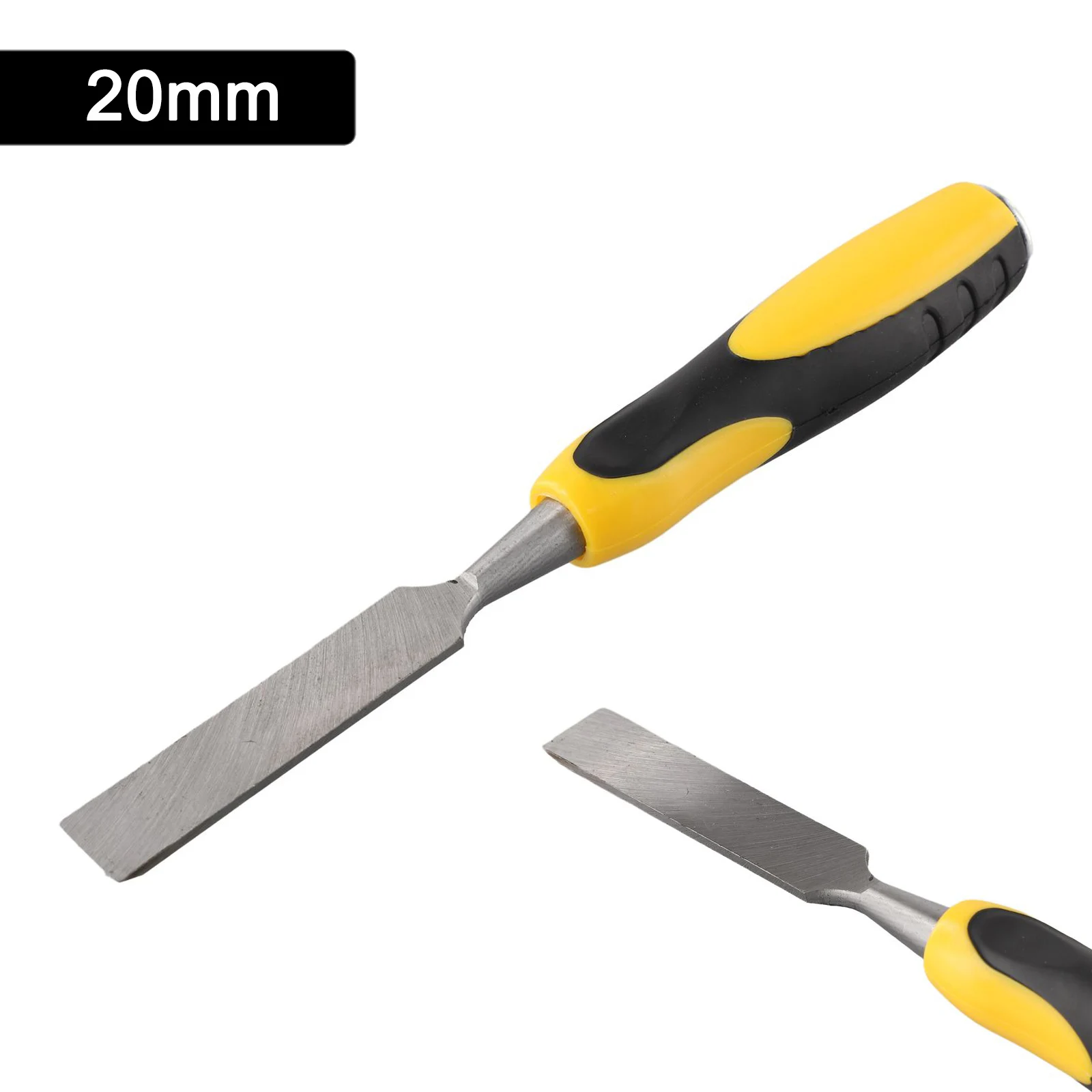 스루 코어 목공 치즐 26*5*3mm 검정색 + 노란색 건설 조각을 위한 편안한 2색 핸들