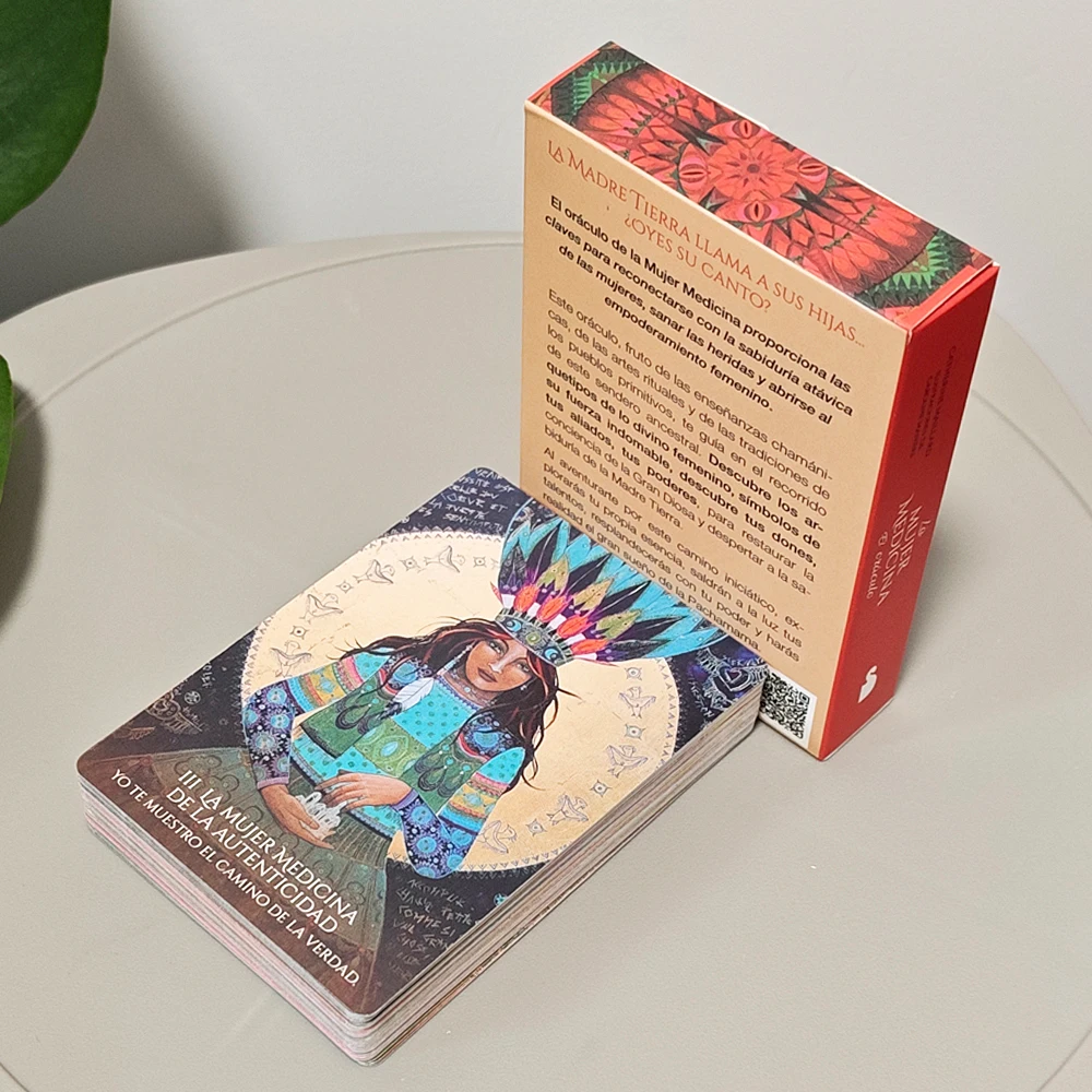 หมอหญิงแห่งความรู้ - 10.5*7.5 ซม. 49 ใบ การ์ดลักษณะนิยมของหมอผีเพื่อการบำบัดและเสริมพลัง (ฉบับภาษาสเปน)