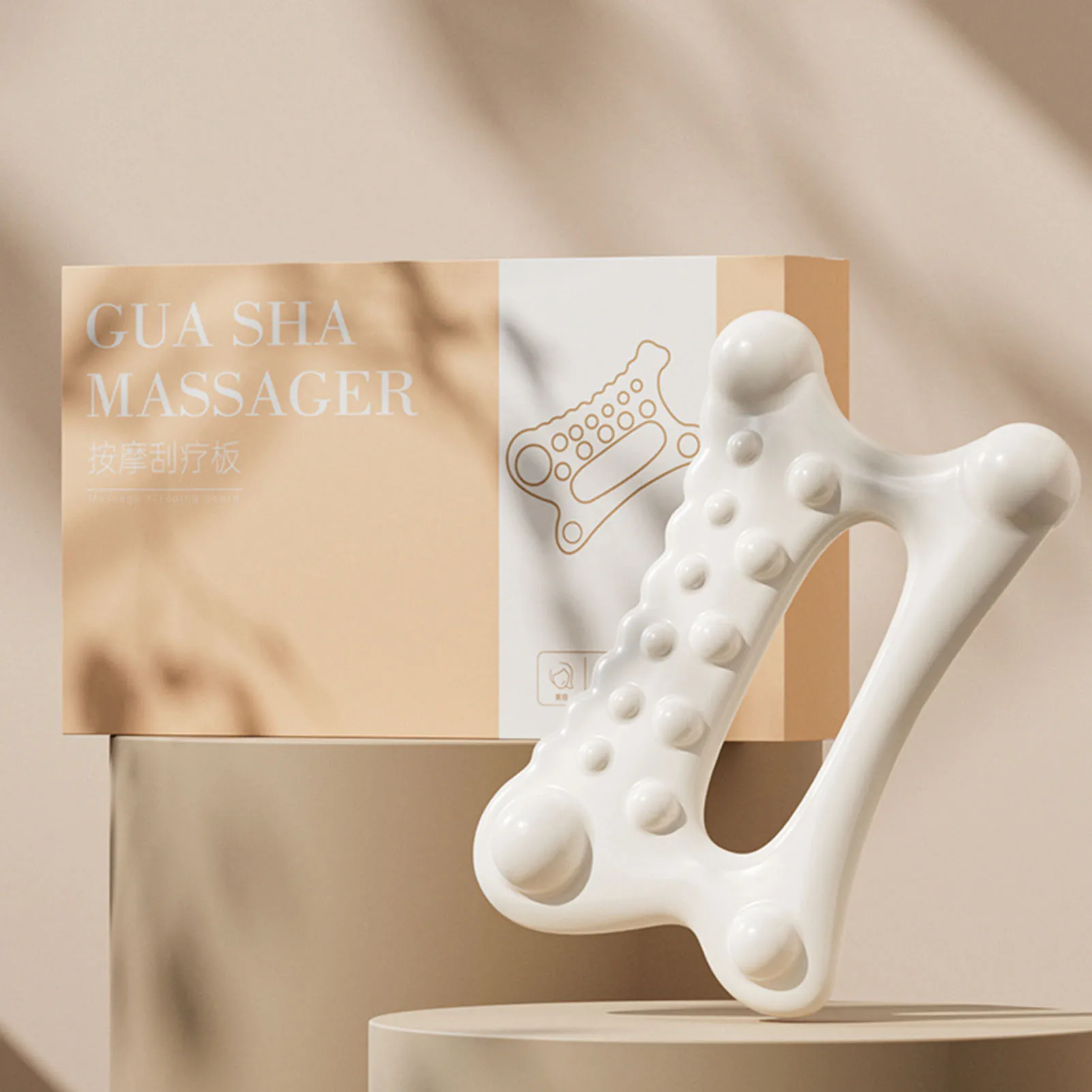 أداة تجميل Guasha من الراتنج، لوح كشط للاسترخاء لتدليك الوجه والعيون والرقبة والكتف #6