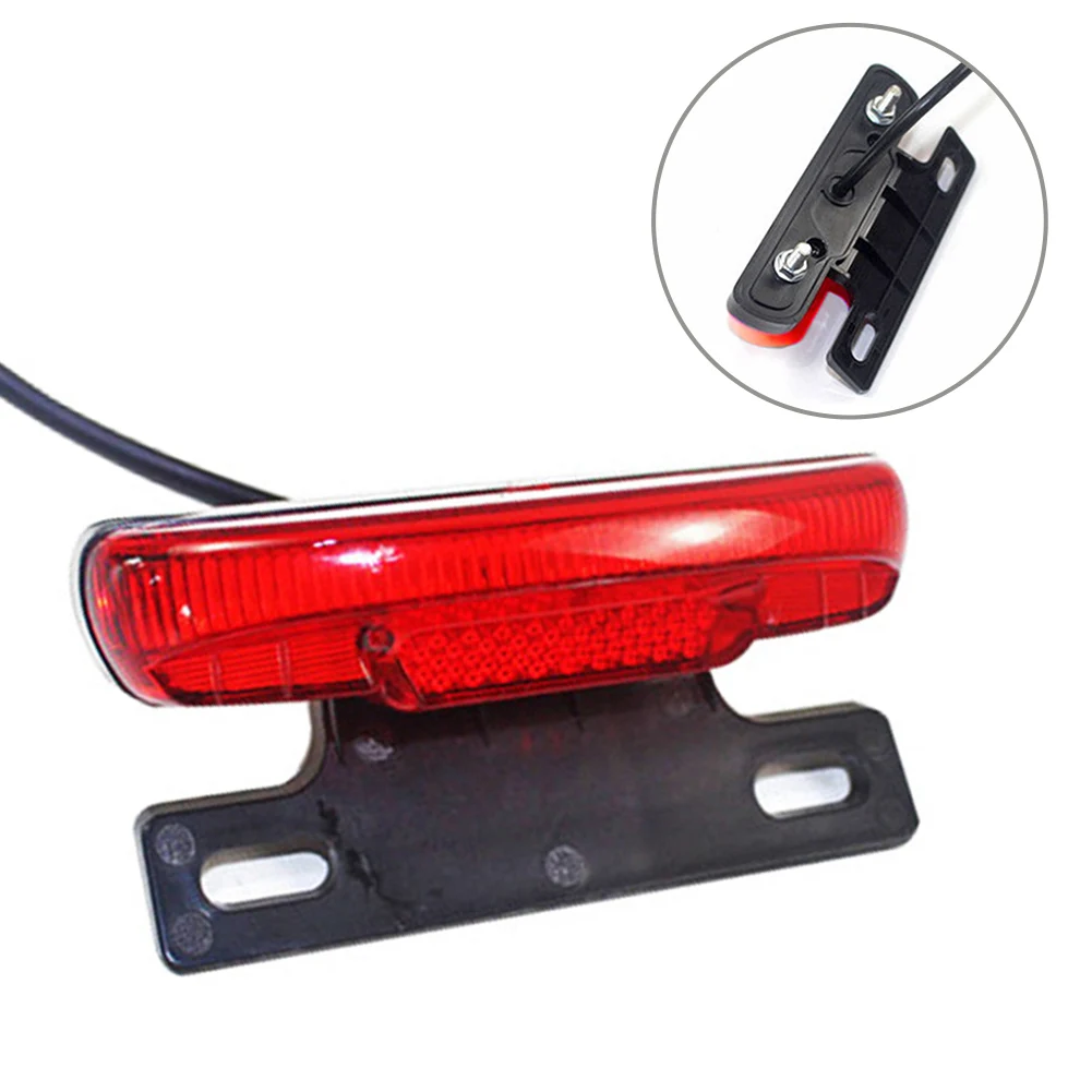 1pc Electric Bicycle Brake Light ABS 90MM Cable For Night Riding Light For Safety HighLight Transmittance Imported LED Lamp Bead