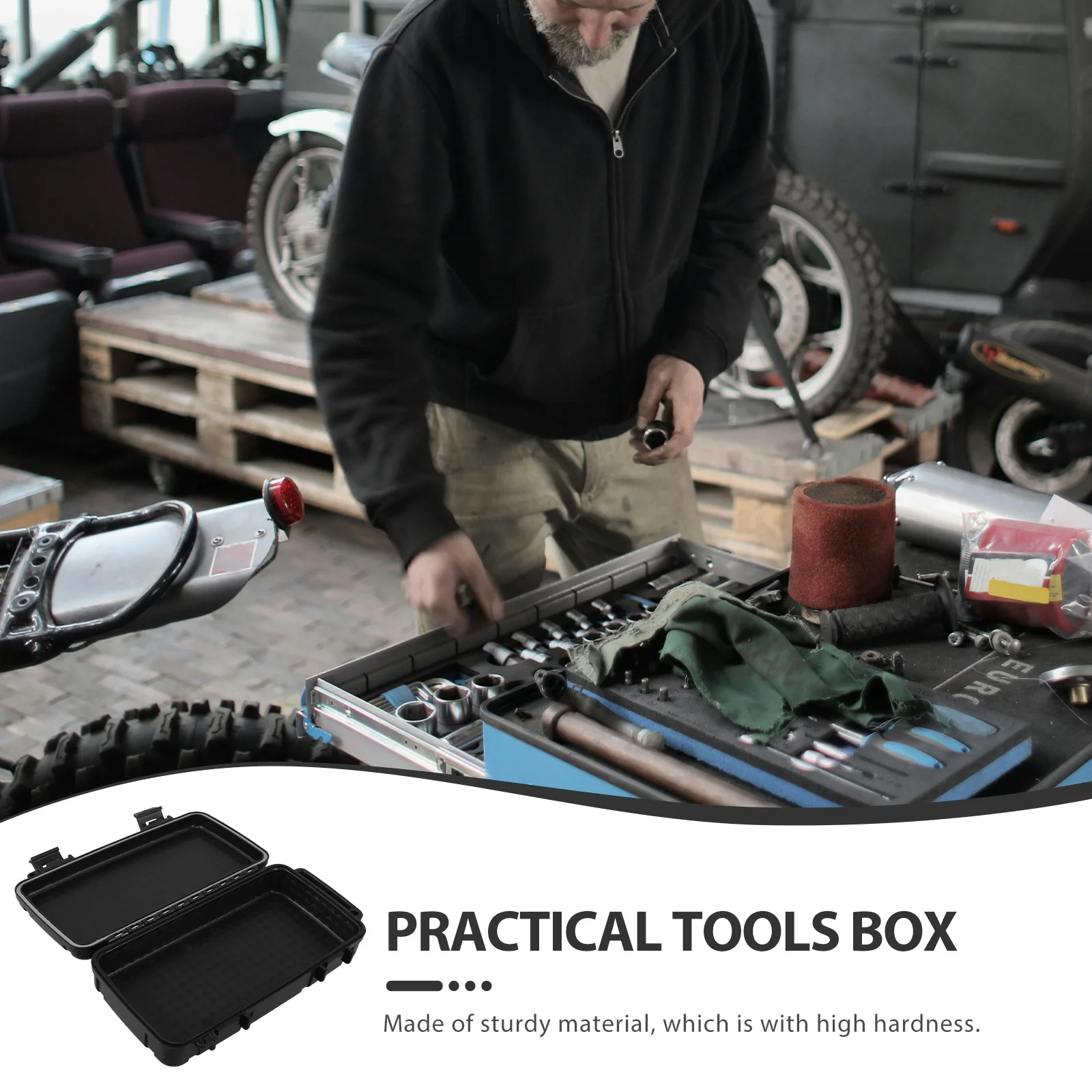 صندوق أدوات محمول مقاوم للماء، حافظة واقية شديدة التحمل، منظم تخزين مقاوم للصدمات، صندوق صلب صغير، حافظة كاميرا صلبة