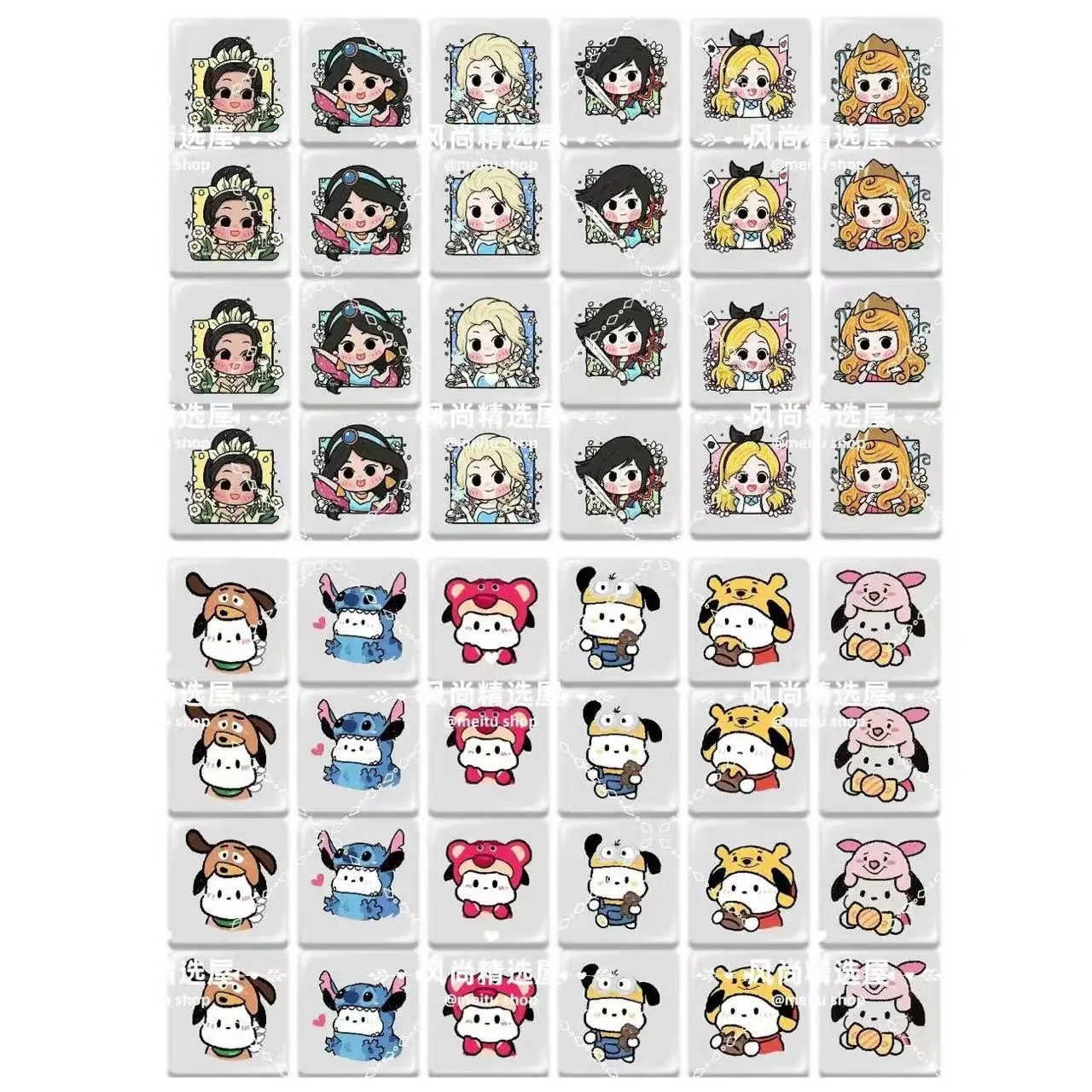 Mini 24mm 48/64 Tiles Seaside Escape New Sanrio Hello Kitty Mahjong Game Set Tiktok Popular Hot Game Party Puzzle Fun Toy Gift