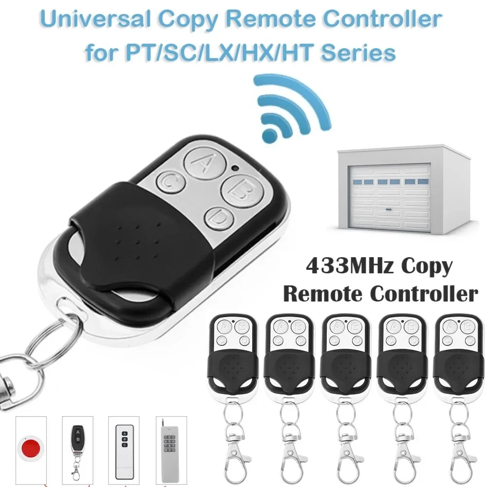 5pcs Fixed Code Remote Control Universal 433MHz Mhz Garage Gate Door Car Opener Duplicator Copy Remote Controller Clone Code