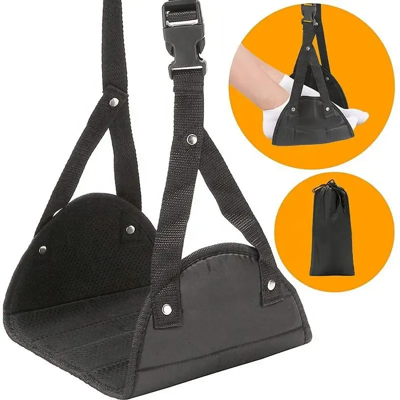  Foot Rest Portable Travel Footrest Flight Carry-on Foot Rest Office Feet Rest Leg Hammock Footrest Hammock Travel Accessories 