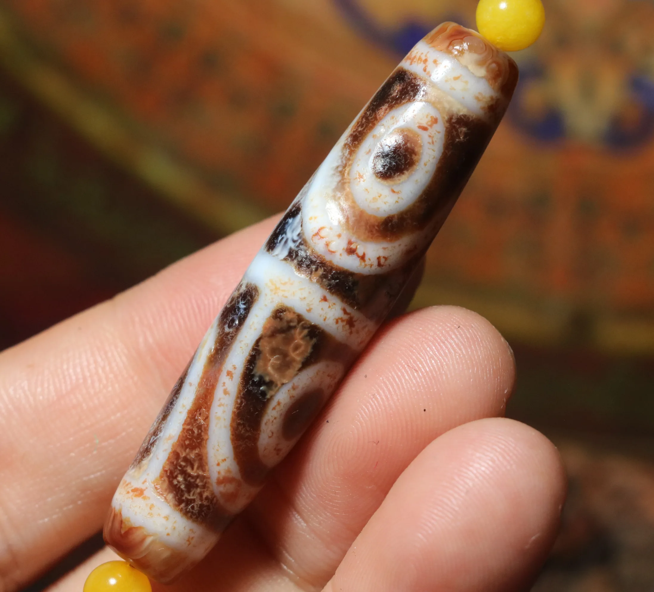 

Energy Tibetan Top Old Agate Etched Fold Line 4 Eyed Totem dZi Bead Pendant 5A Zzy0902 LKbrother Sauces UPD0904A01