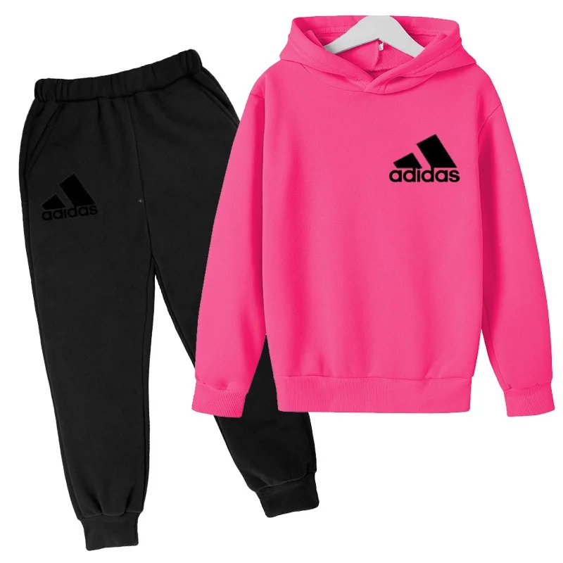 Neueste Marken-Sportbekleidung für Kinder - Hoodie-Jacke T-Shirt+Hose - Bequeme und Lockere Passform - Geeignet für Jungen und Mädchen im Alter von 3 bis 13 Jahren – Detail 11
