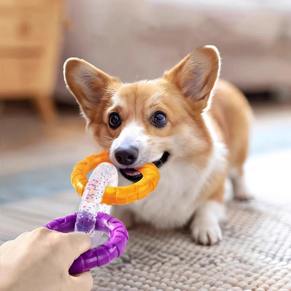 Hundeschlepper-Spielzeug für Welpen – kaubares Plüsch-Ziehspielzeug zum Zahnen, Zahnreinigung und interaktives Spielzubehör