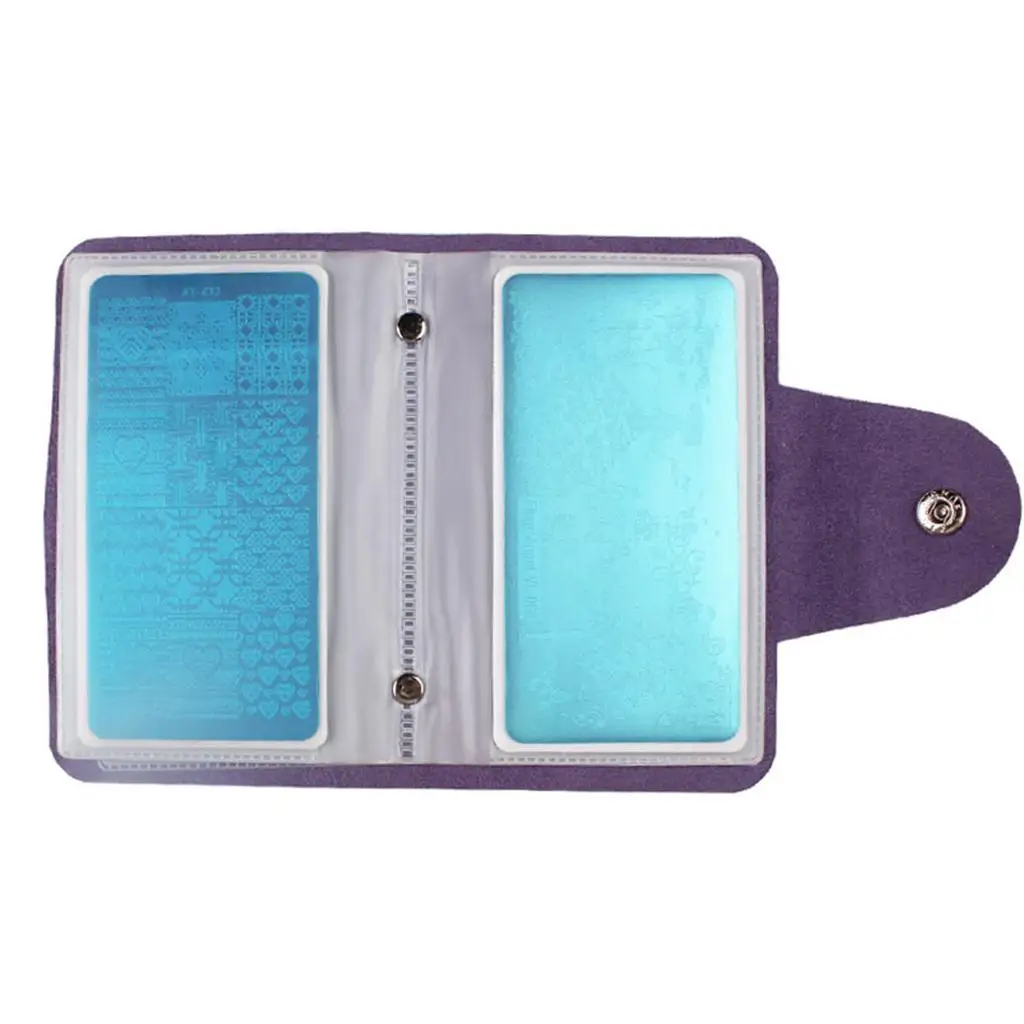 Multifunctional Card Package Nail Art Storage Bag with 20 Card Slots for Nail Art Stickers Set and Supplies