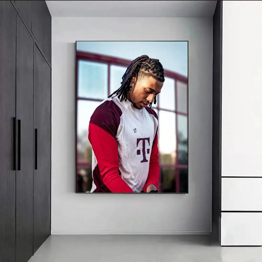 Football star Michael O-Olise Poster HD Self Adhesive Waterproof Wall Art Ideal for Home Office Dorm Gift