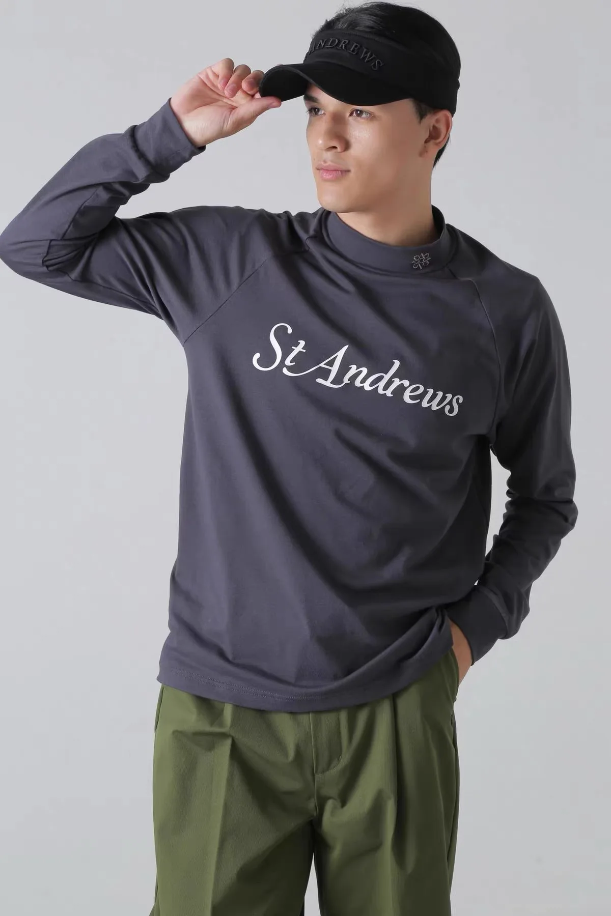 ST ANDREWS Men's Golf Long Sleeve Top Autumn Sun Protection and Warmth Outdoor Sports Breathable Sweat-wicking