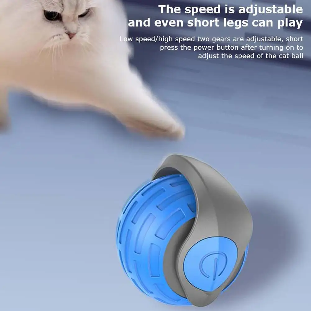 Intelligenter Katzenspielball, automatisch interagierender elektrischer Rollball für Haustiere, USB-aufladbarer, beweglicher, springender Ball für Kätzchen, Geburtstagsgeschenk – Detail 7