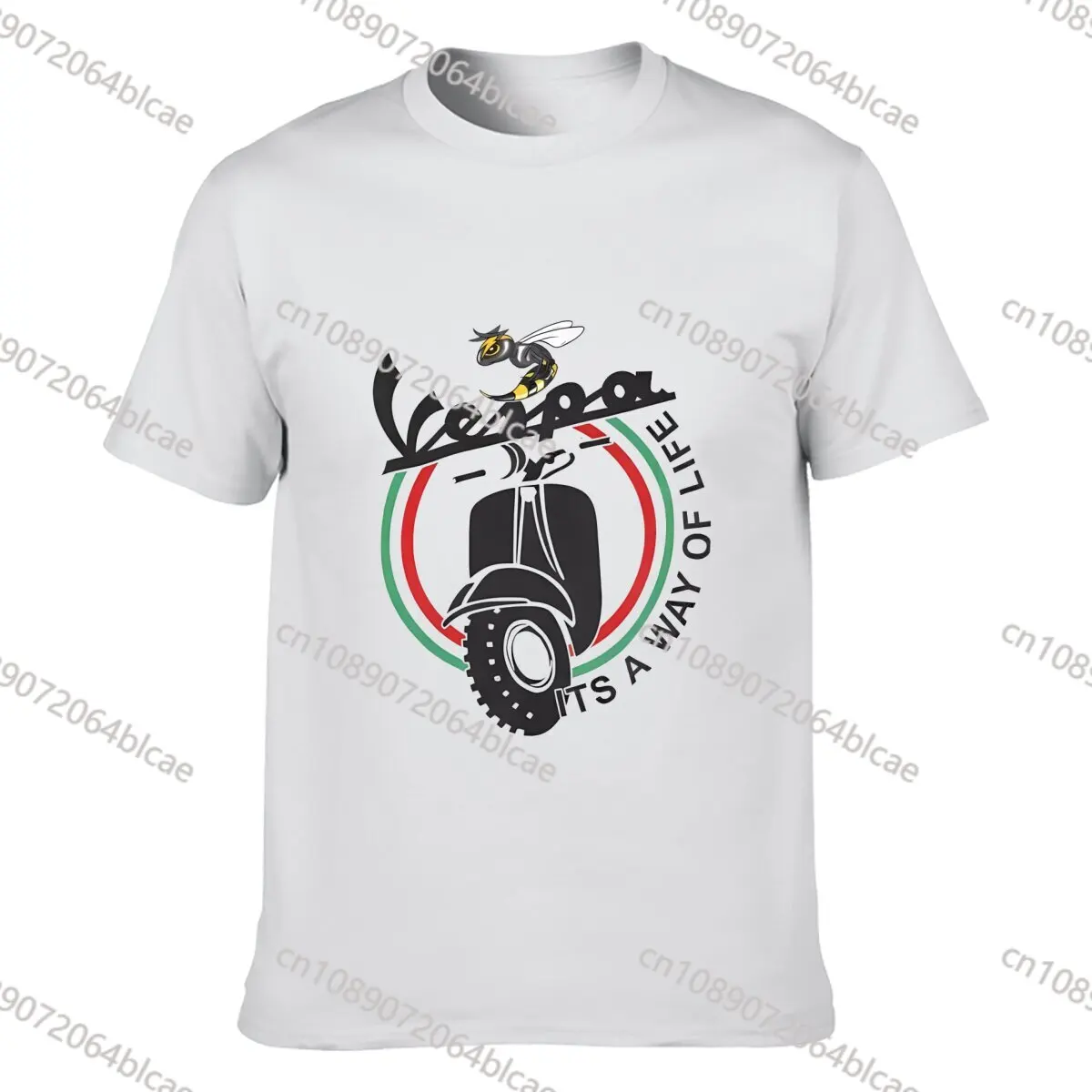 V-Vespas Motorbike Logo T Shirt Harajuku T-Shirts Short-Sleeved Y2K Retro Tshirt Summer Cotton O Neck 4XL 5XL 6XL Top Tees