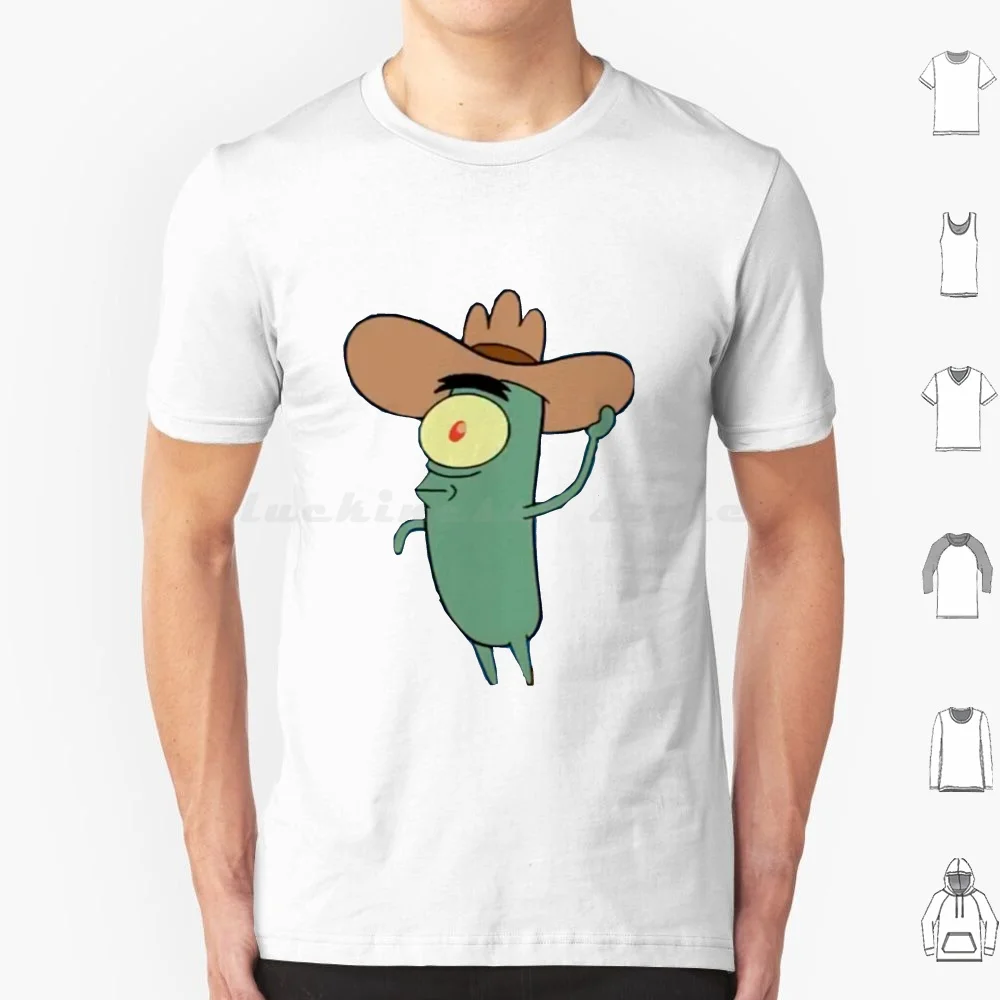 Camiseta What In Planktation, talla grande, 100% algodón, Spongbob Plankton Squidward Karen Plankton Gary
