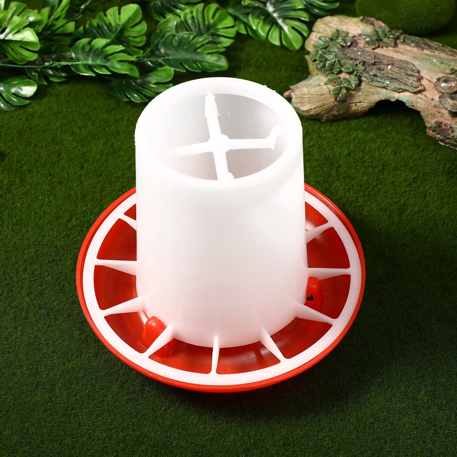 

2 pcs Chicken Feeder Durable Poultry Feeding Troughs Smooth Surface For Chickens Ducks Geese Outdoor Use Feeding Food Groove