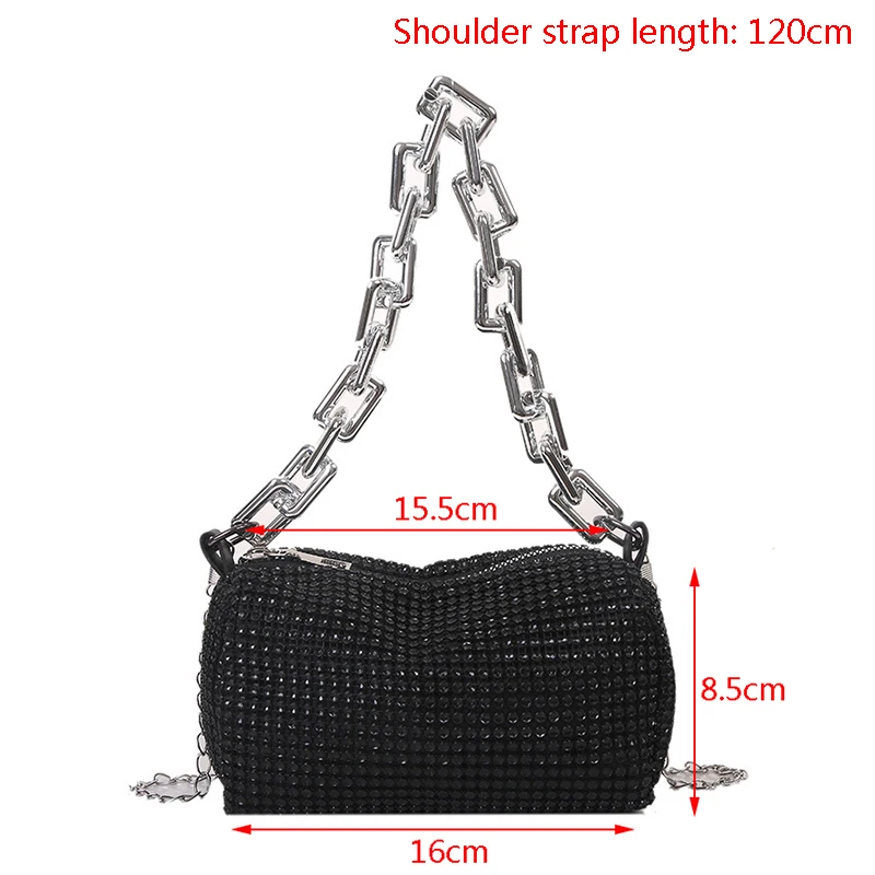 2024 Summer Trend Luxury Fashion Travel Shoulder Handbags Purses Bling Diamond Design Small Crossbody Messenger Bags for Women