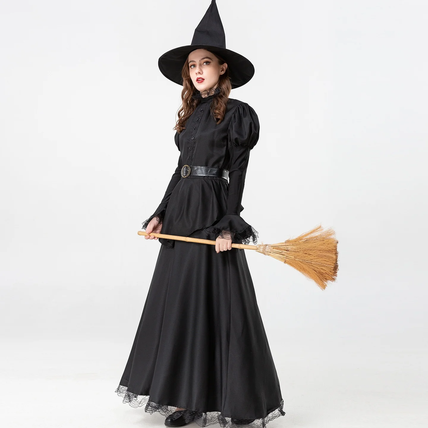 مجموعة أزياء Bla Witch النسائية الجديدة، ملابس الهالوين، ملابس المسرح الصينية التقليدية القابلة للتصنيف للسيدات