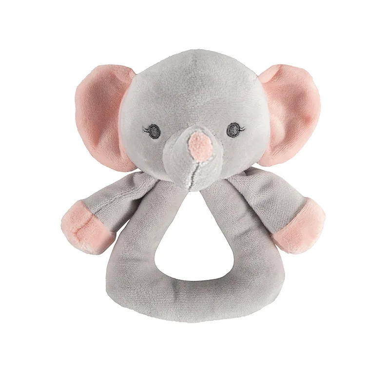 Jouets hochet animaux de dessin animé pour bébé, anneau à main en peluche pour bébé, lit, iles mûres, nouveau-nés précoces, 0-24 mois