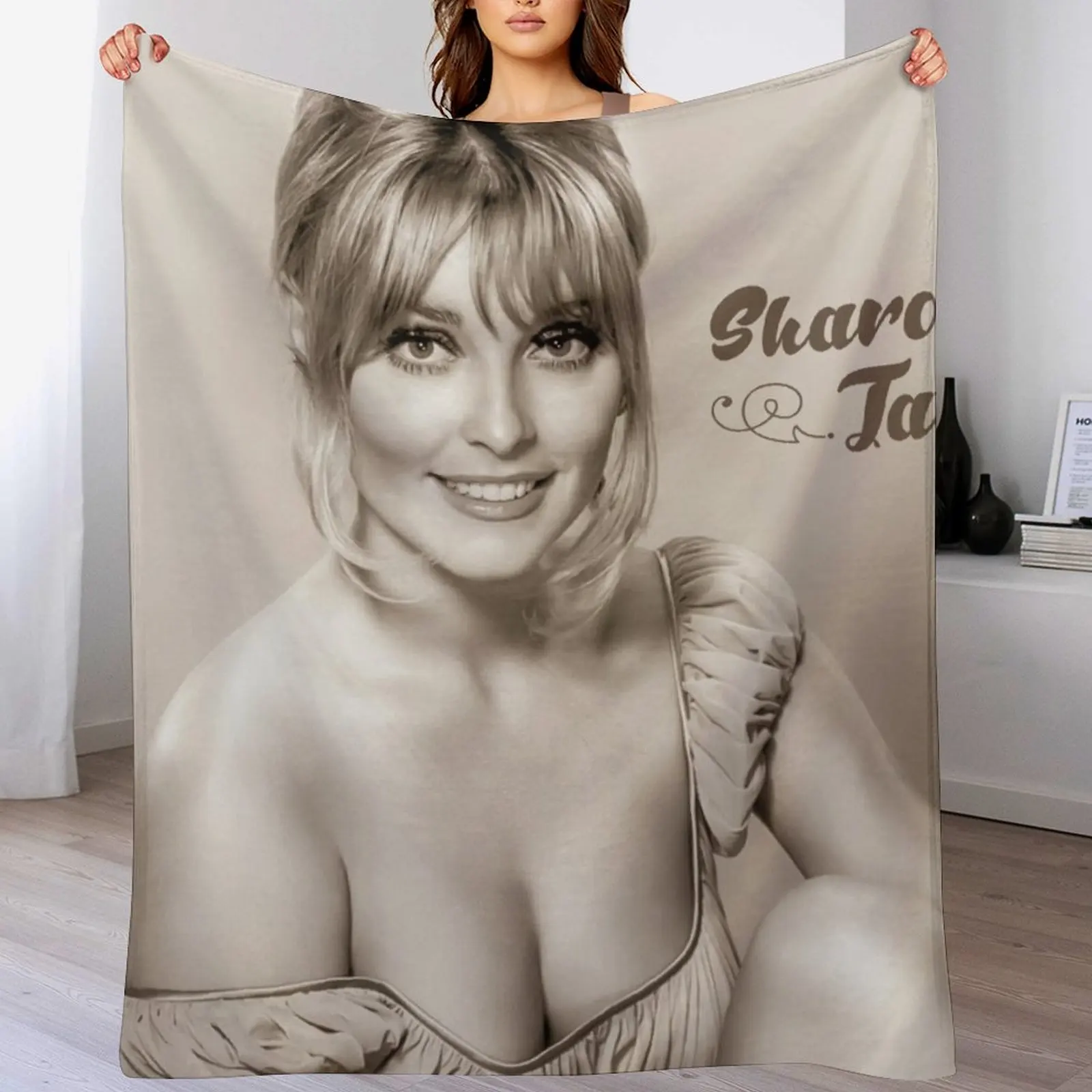 Cobertor Sharon Tate, cobertor quente para dormir no escritório, sofá e cama