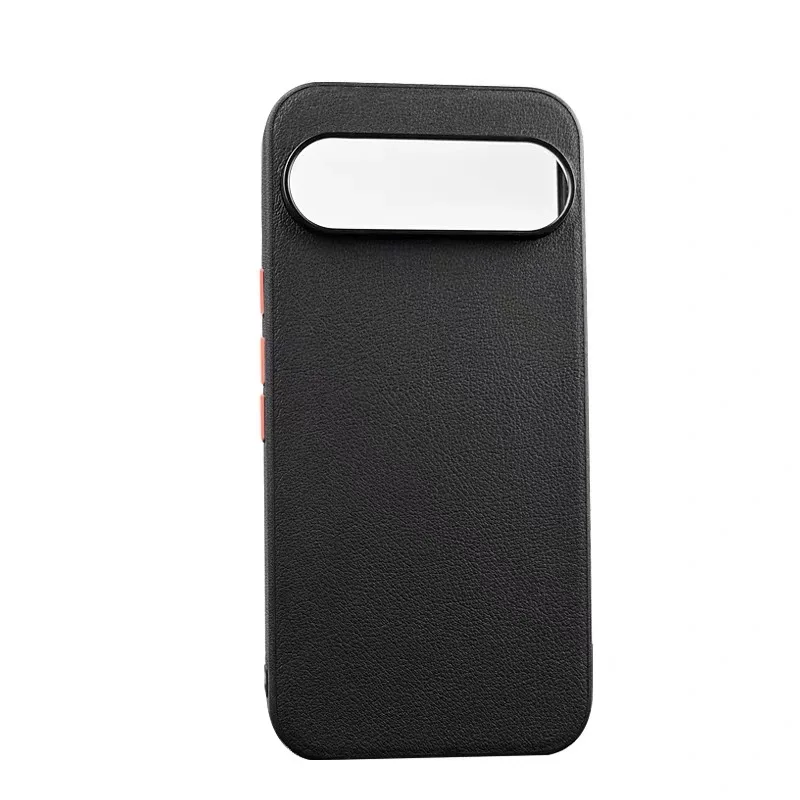 Business Plain Leather Case for Google Pixel 9 10 Pro XL Pixel 9A Aluminium Alloy Independent Button Camera Protection Cover