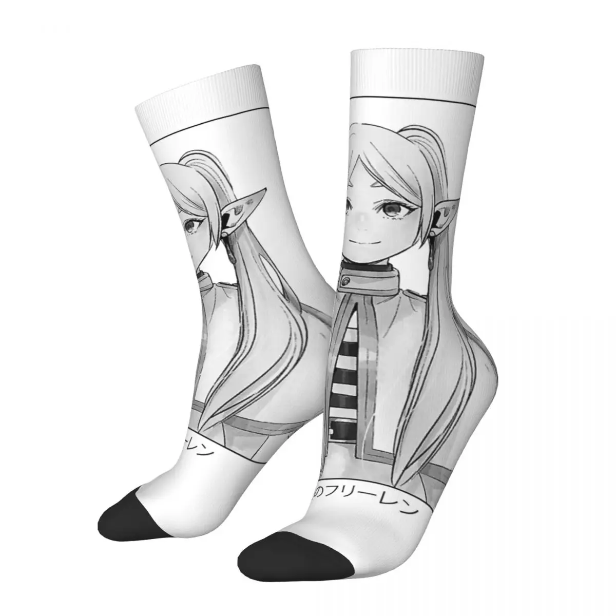 Anime   Sousou No Frieren Socks Men's Women's Casual Socks Harajuku Spring Summer Autumn Winter Socks Gifts