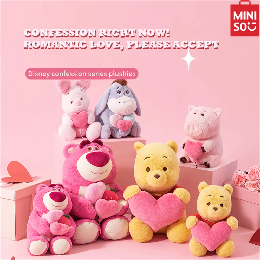 

Miniso Disney Love Doll Winnie The Pooh&Eeyore Doll Plush Doll Pillow Children's Birthday Gift Sofa Bedroom Decoration Ornament