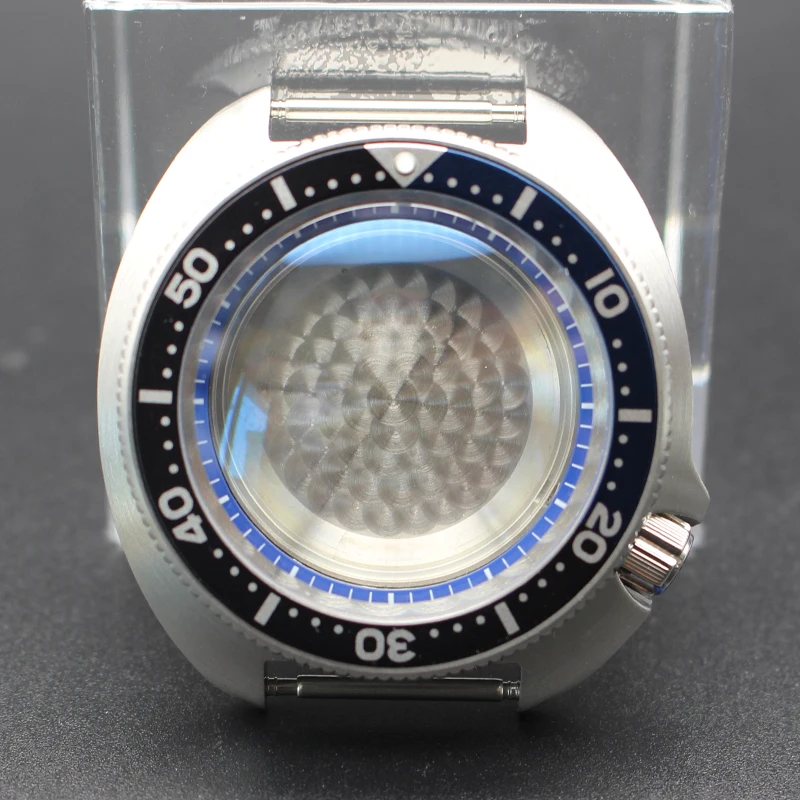 

44mm Men's Watch Case Sapphire For Abalone Seiko NH35 NH36 NH34 NH38 4R36 Movement 28.5mm Dial Black Blue Deep Blue chapter ring