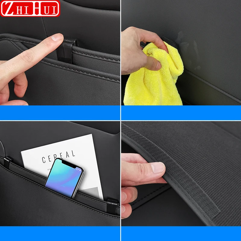 For Geely Okavango 2024 2023 Car PU Leather Anti Kick Mat Pad Anti-kick Protector Mats Seat Back Protector Auto Accessories