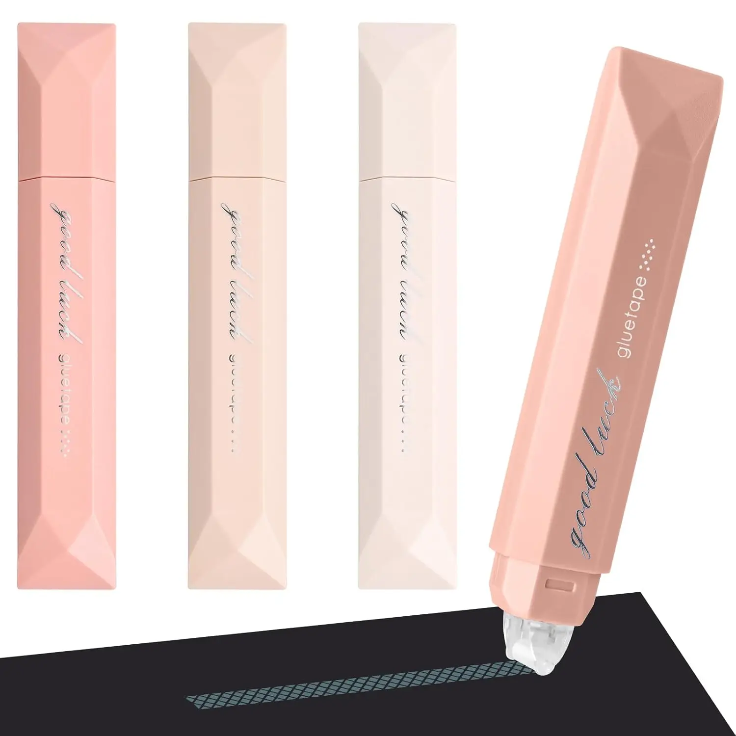 4 عبوات من أسطوانة الشريط مزدوجة الجوانب، عداء لاصق مقاس 6 مم × 196 بوصة لسجل القصاصات ومستلزمات الحرف المكتبية والمدرسة #1