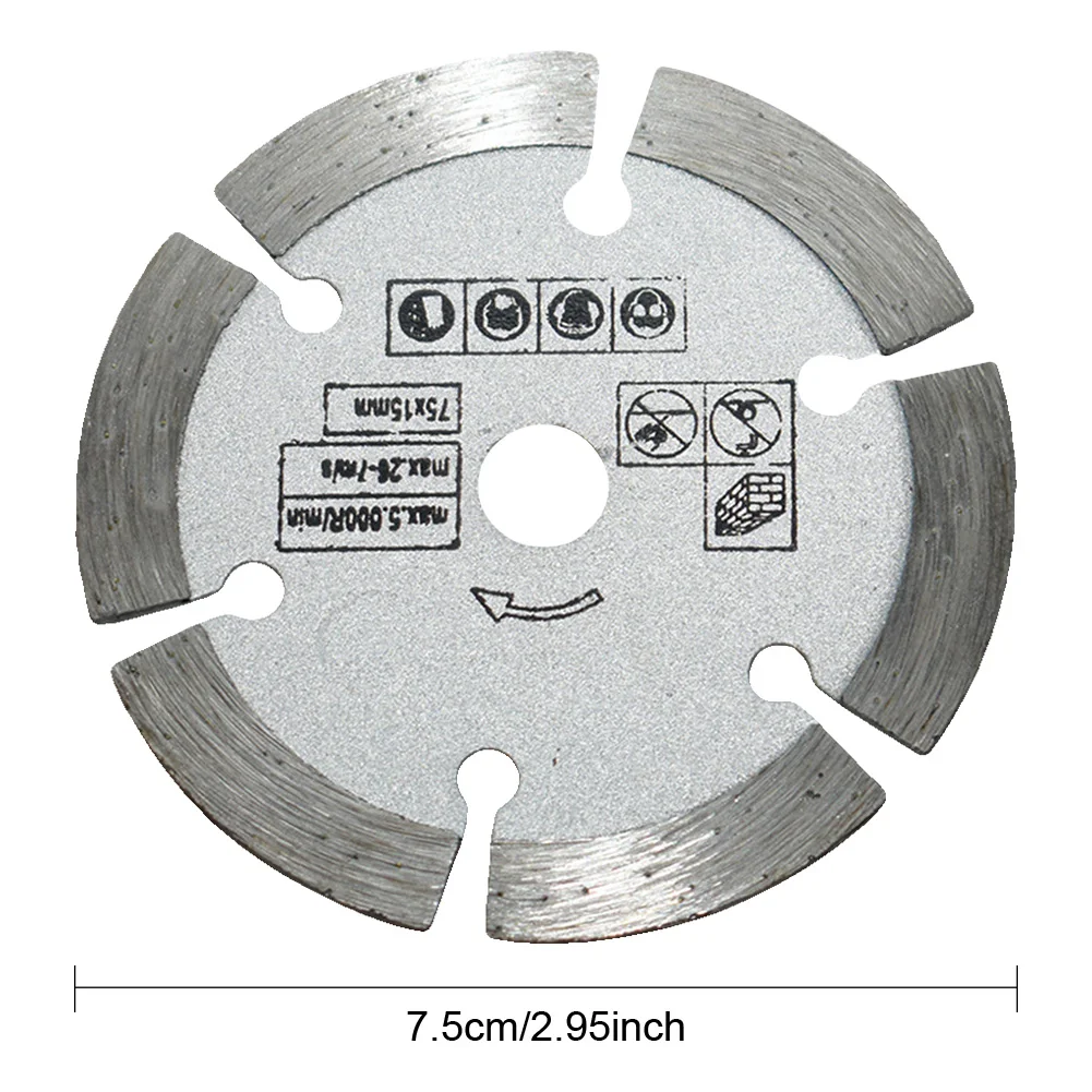 3 Inch/75Mm Snijblad Diamant Slijpen Wiel Haakse Slijper Zaagblad Voor Snijtegel Keramisch Beton Marmer