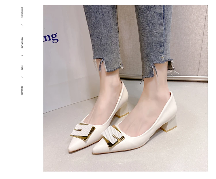 2023  High Quality Shoes for Women Ankle Strap Solid Women's High Heels Summer Women's Pumps Fashion Pointed Toe Shoes Female