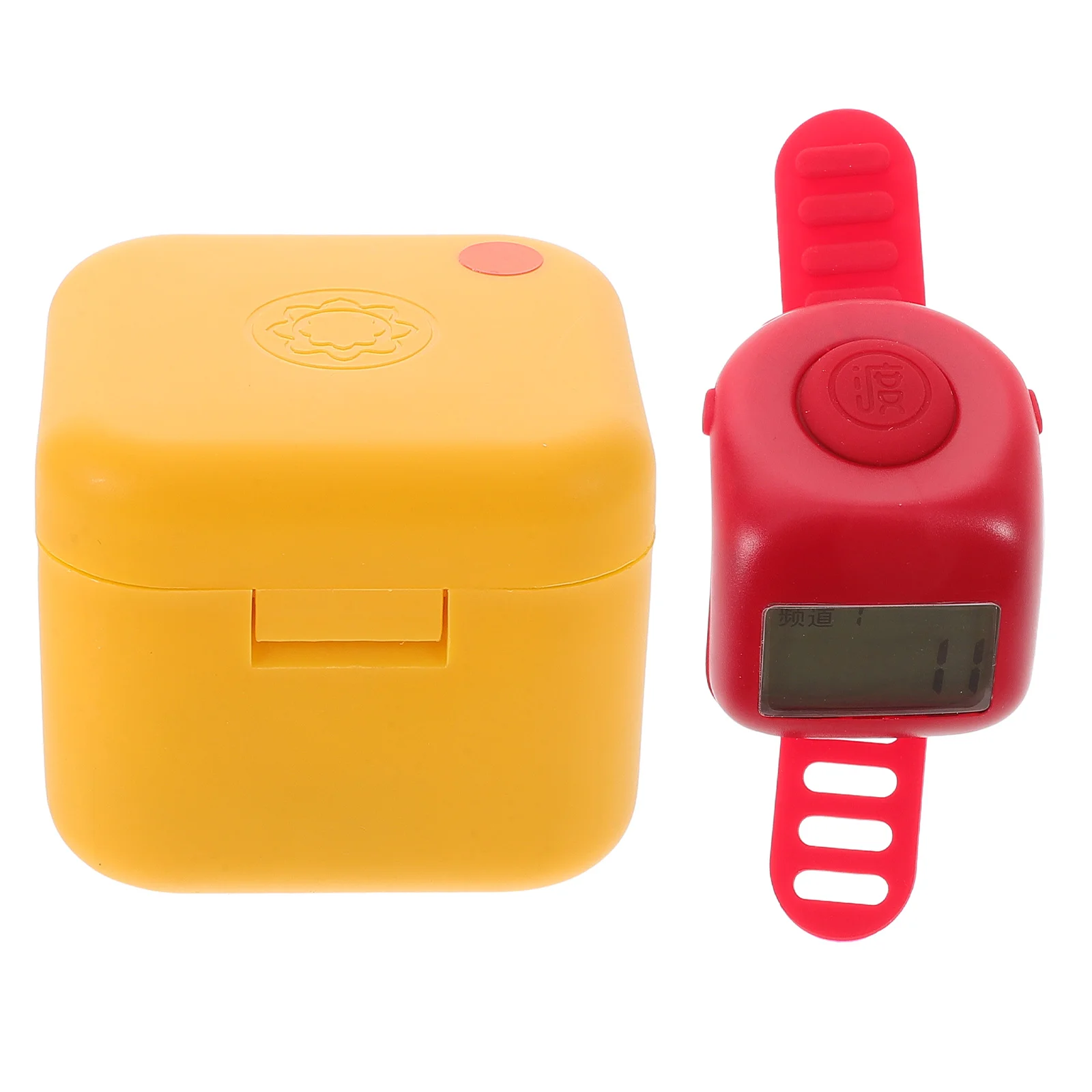 Luminous Counter Ring Handheld Clicker Counting Miniature Red Portable Tally