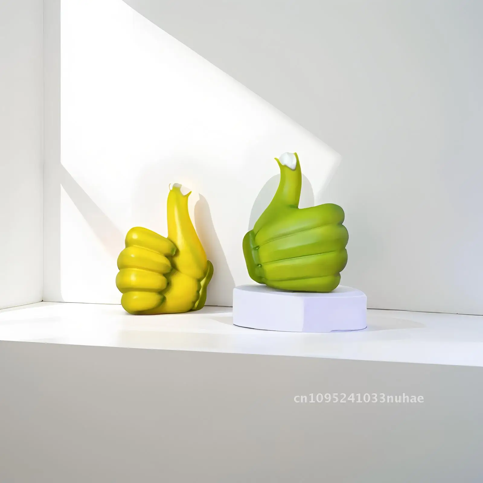 الحرف الراتنج الحلي الإبداعية الموز ملهمة الإبهام الثناء لفتة تمثال الزخرفية #1