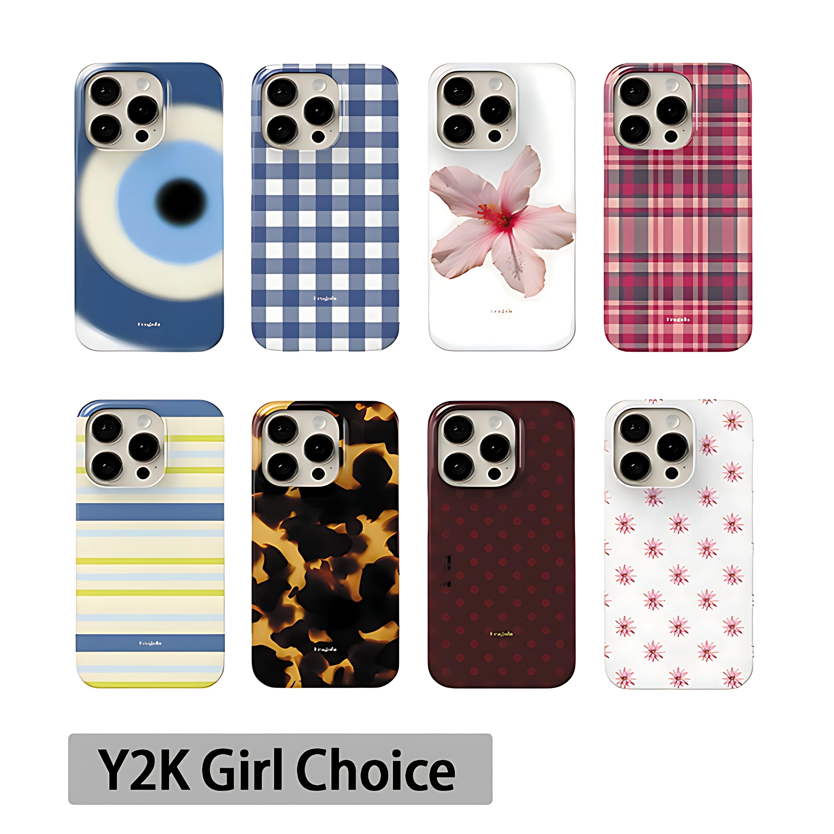 

Чехол для телефона Ins в корейском стиле для iPhone 17, 16, 15, 14, 13, 12, 11 Air Pro Max X XS XR XSMax 7, 8 Plus, глянцевая пленка, жесткий чехол из ПК