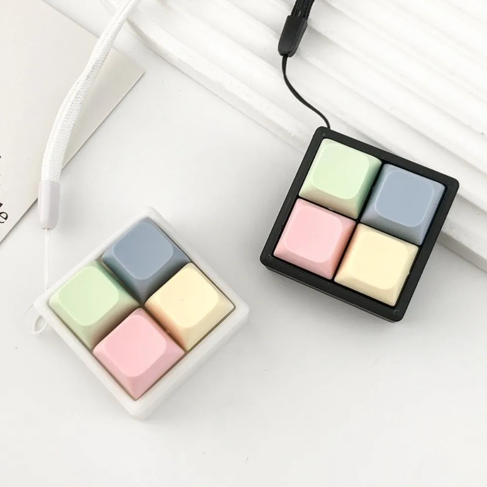 Relaxing 2/3/4 Keys Finger Keyboard Keycap Stress Relief Decompression Toy Pass The Time Key Button Clicker Toy Adult
