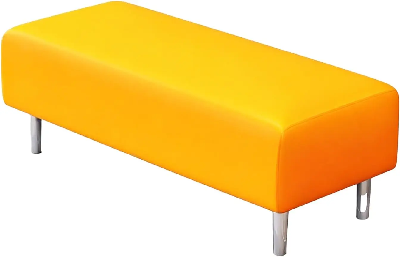 Commercial Reception Bench Sofa, PU Leather Office Lobby Seating