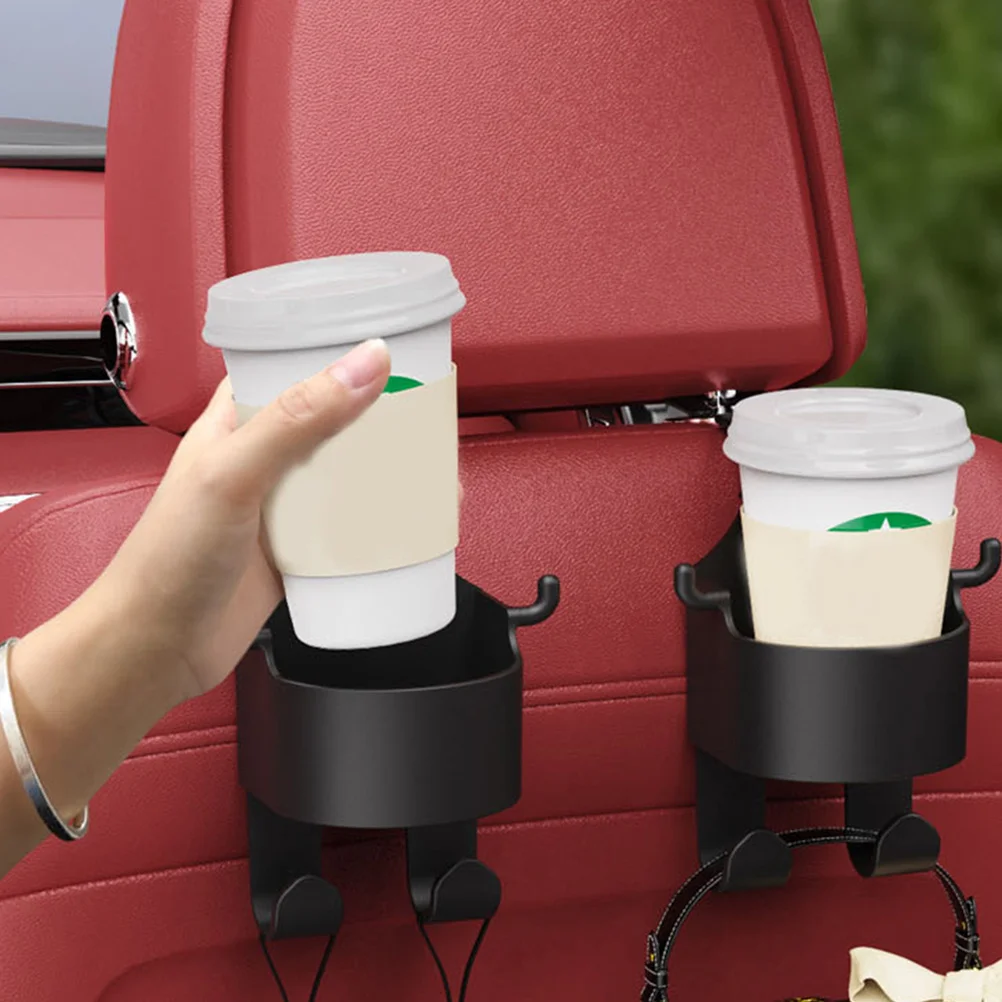 

2Pcs Rear Seat Cup Holder for Car - Sturdy Headrest Mount Drink Organizer with Multi-Use Storage Compartment Fits Most Autos and