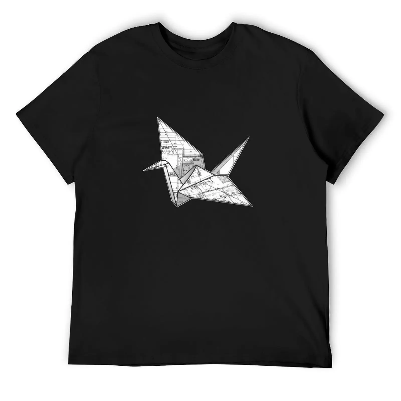 Origami crane T-Shirt sweat vintage t shirts plus size tops mens fashion