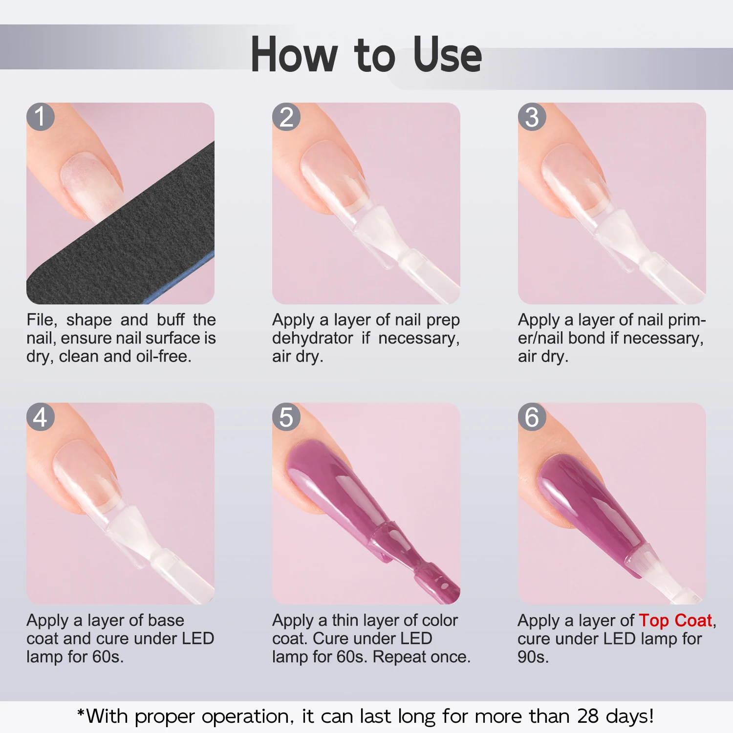 7ml Glossy No Wipe Top Coat, Shiny Effect Soak Off UV Gel Nail Polish Easy to Apply for Starter Salon Nail Manicure