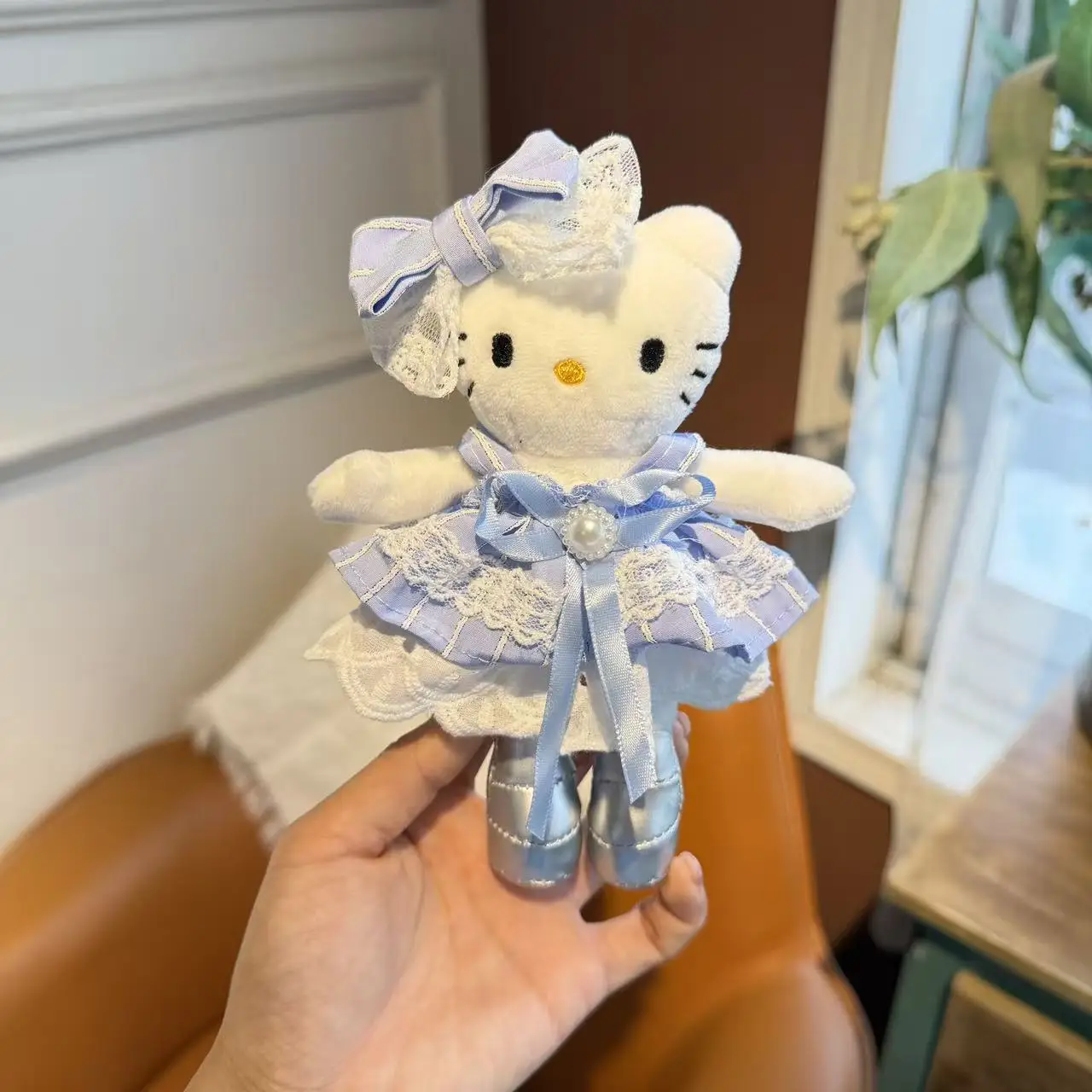 

Sanrio Cowboy Series Hello Kitty Soft Plush Filling Doll Keychain Decoration Backpack Handbag Hang Ornaments Girl Birthday Gift