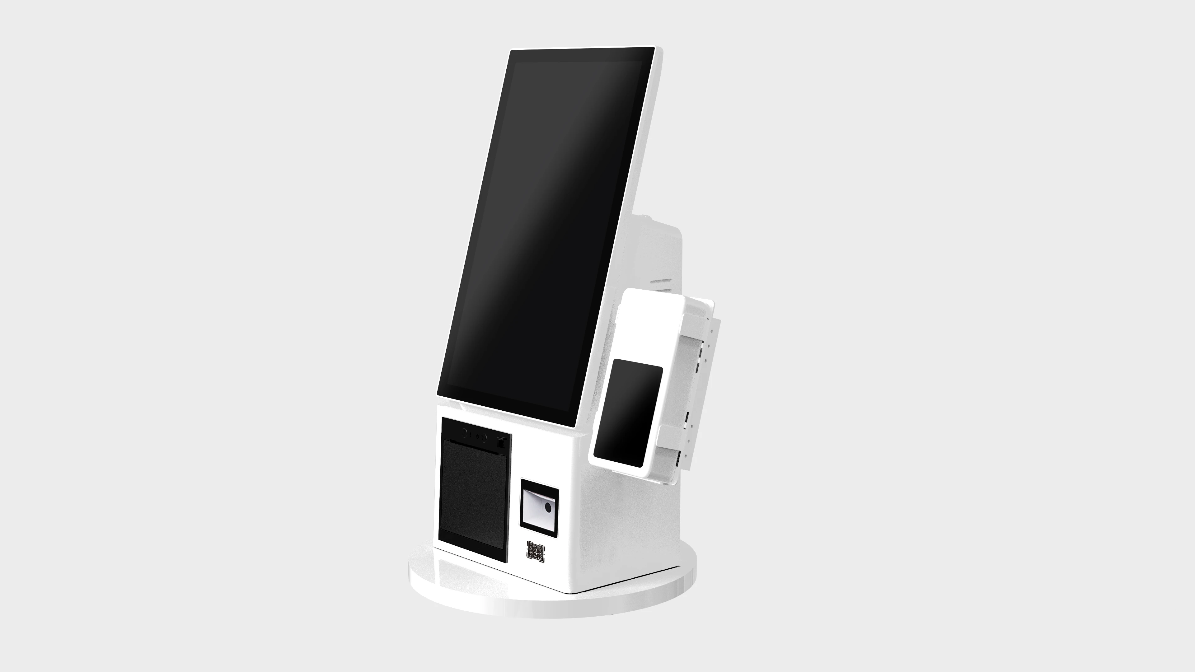 Order Kiosk Self Service Terminal with Adjustable Angle Rotatable Screen and Base Self