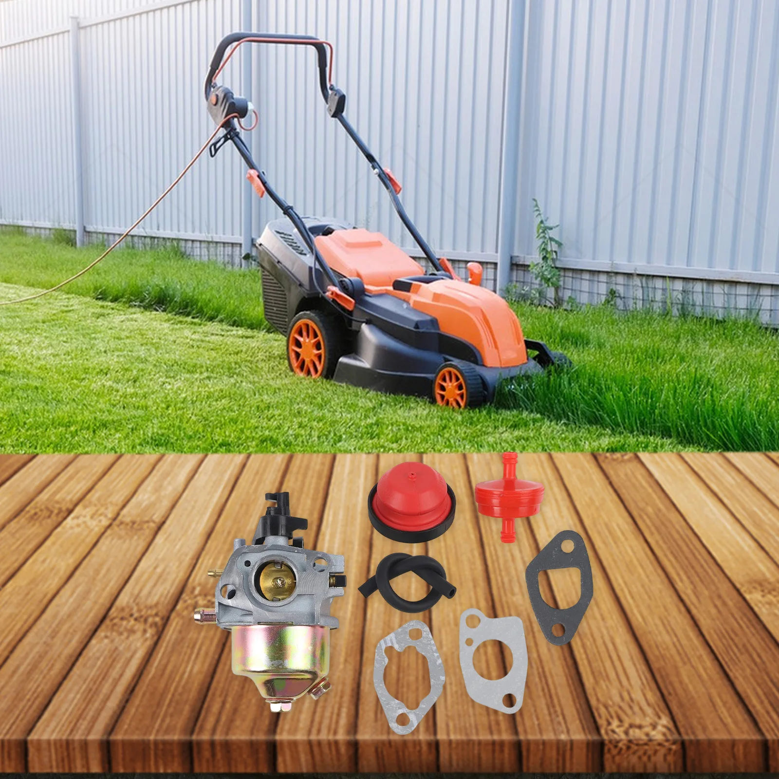 

Комплектные запасные части для карбюратора, совместимые с популярной моделью газонокосилки