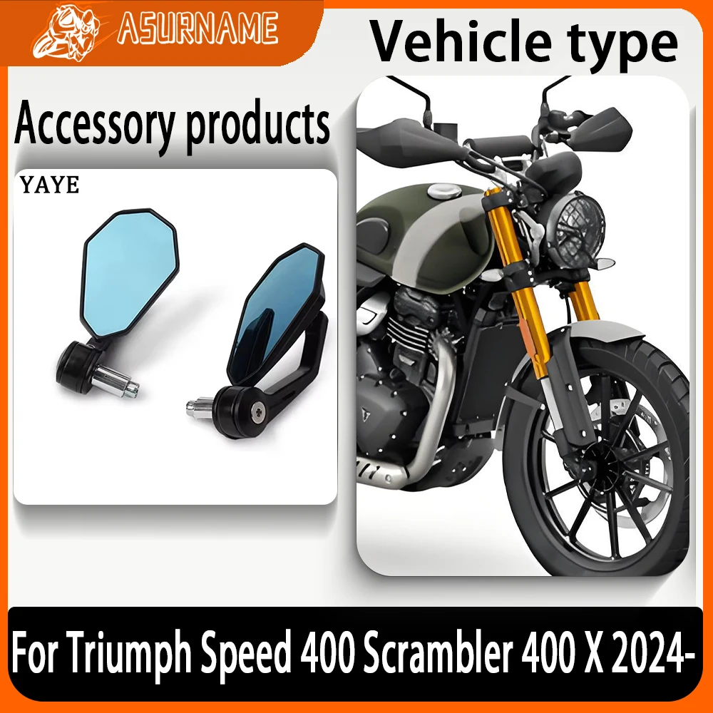 

Motorcycle Handlebar Mirror Retrofit Rear View Mirror For Triumph Speed 400 Scrambler 400 X Scrambler 400X 2024-