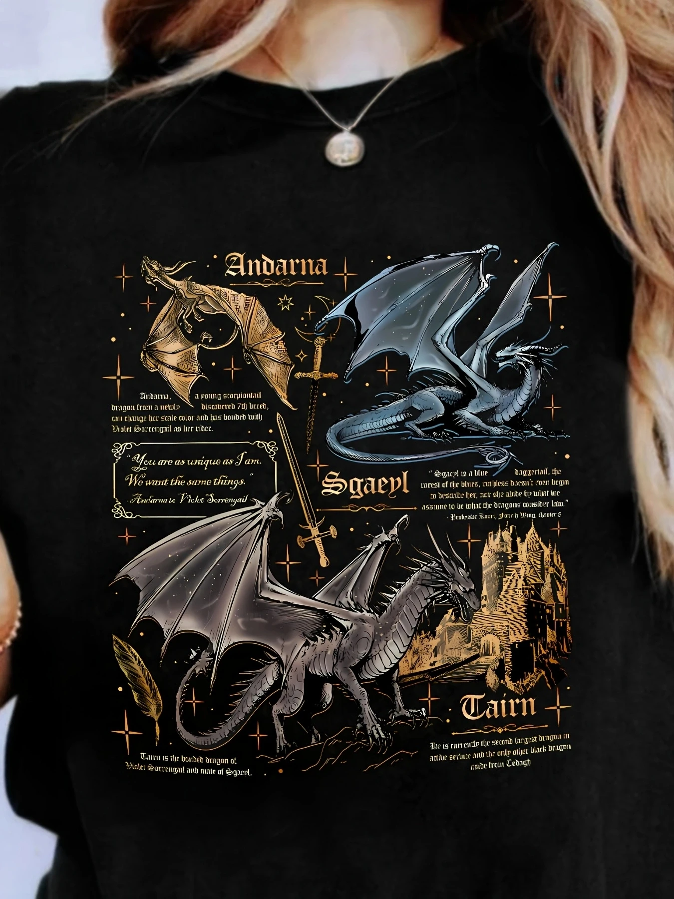 

Dragon and treasure letter pattern printed women's fashion summer ladies' T-shirt top daily trend women's short sleeves