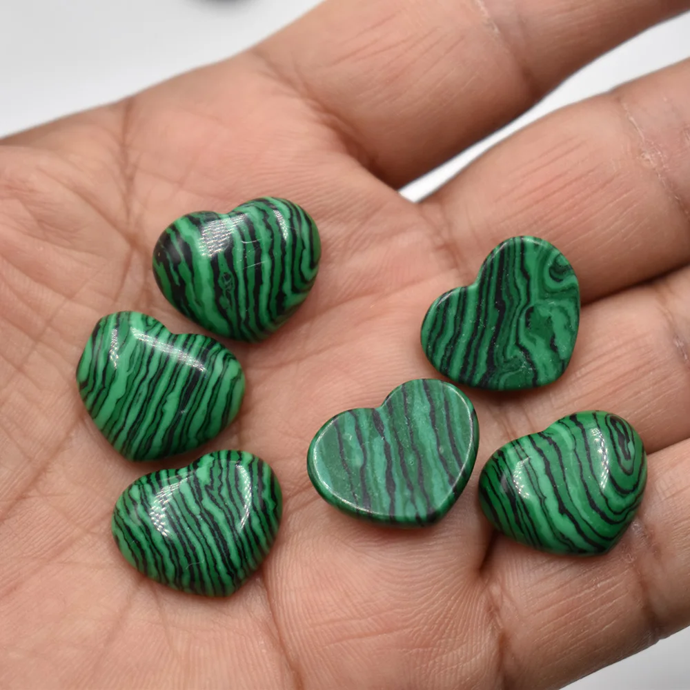 Großhandel 50 Stück/Lot Modische Natürliche Tigerauge-Stein-Rosenquarz-Mischung 15*18mm Herzförmige Cabochon-Perlen für Schmuckherstellung – Detail 14