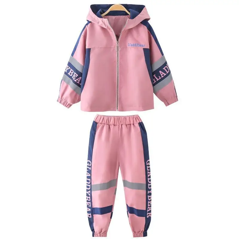 Girls Spring and Autumn Clothing Handsome Sports Suit 2024 New Fashion Girl Two-piece Children\'s Sets 2 3 4 5 6 7 8 9 10 11 12Y