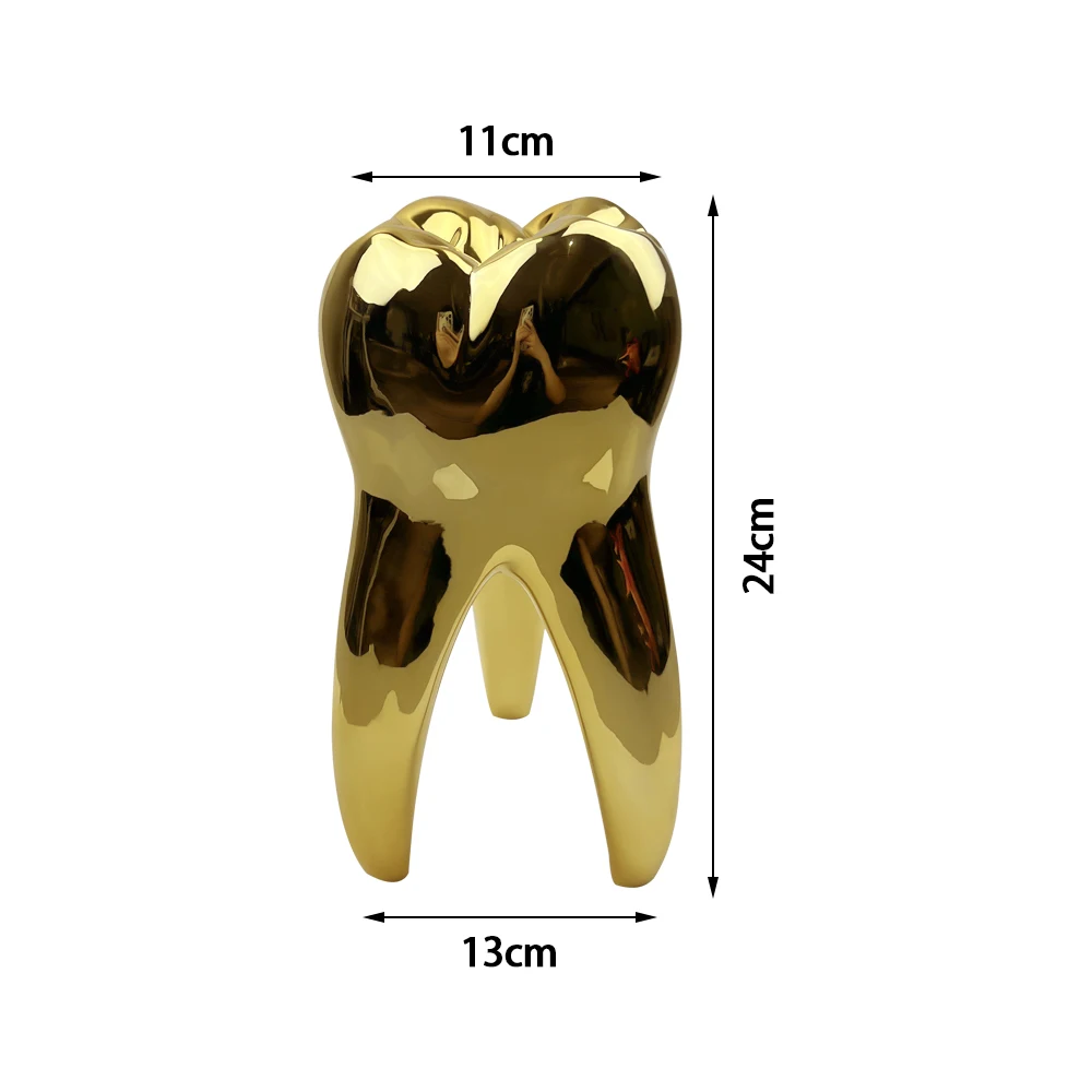 Dentystyczne kreatywne duże figurki ozdoby Model zęba sztuki prezenty dla kliniki stomatologii dekoracja artykuły wyposażenia wnętrz zabawki