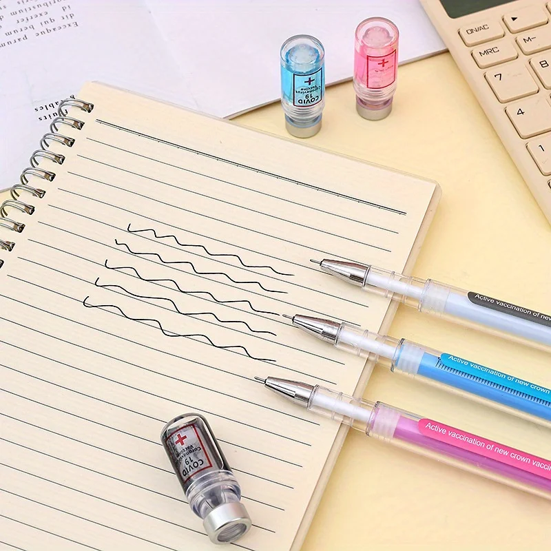 6 قطعة قلم جل حبر أسود جديد 0.38 مللي متر قلم توقيع مكتب رفيع لوازم مكتبية