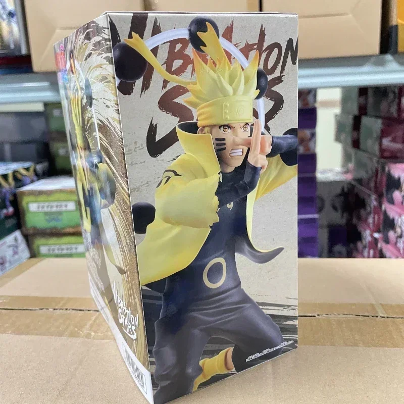 In Stock Original Bandai Anime Figure Naruto VIBRATION STARS  Uzumaki Shippuden 5.0 Action  Doll Banpresto Toys